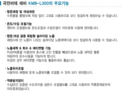 국민비데 레비 KMB-L300